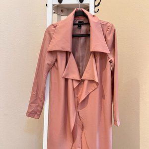 NWOT Dusty Pink lightweight trench coat, perfect for fall, brand Windsor, Size S